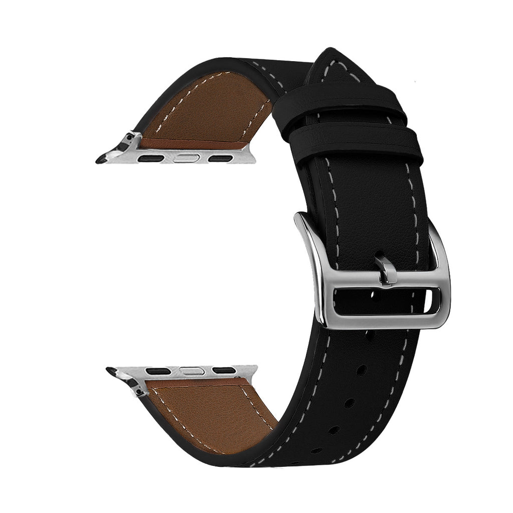 Ādas siksniņa Apple Watch 38/40/41 mm – melna