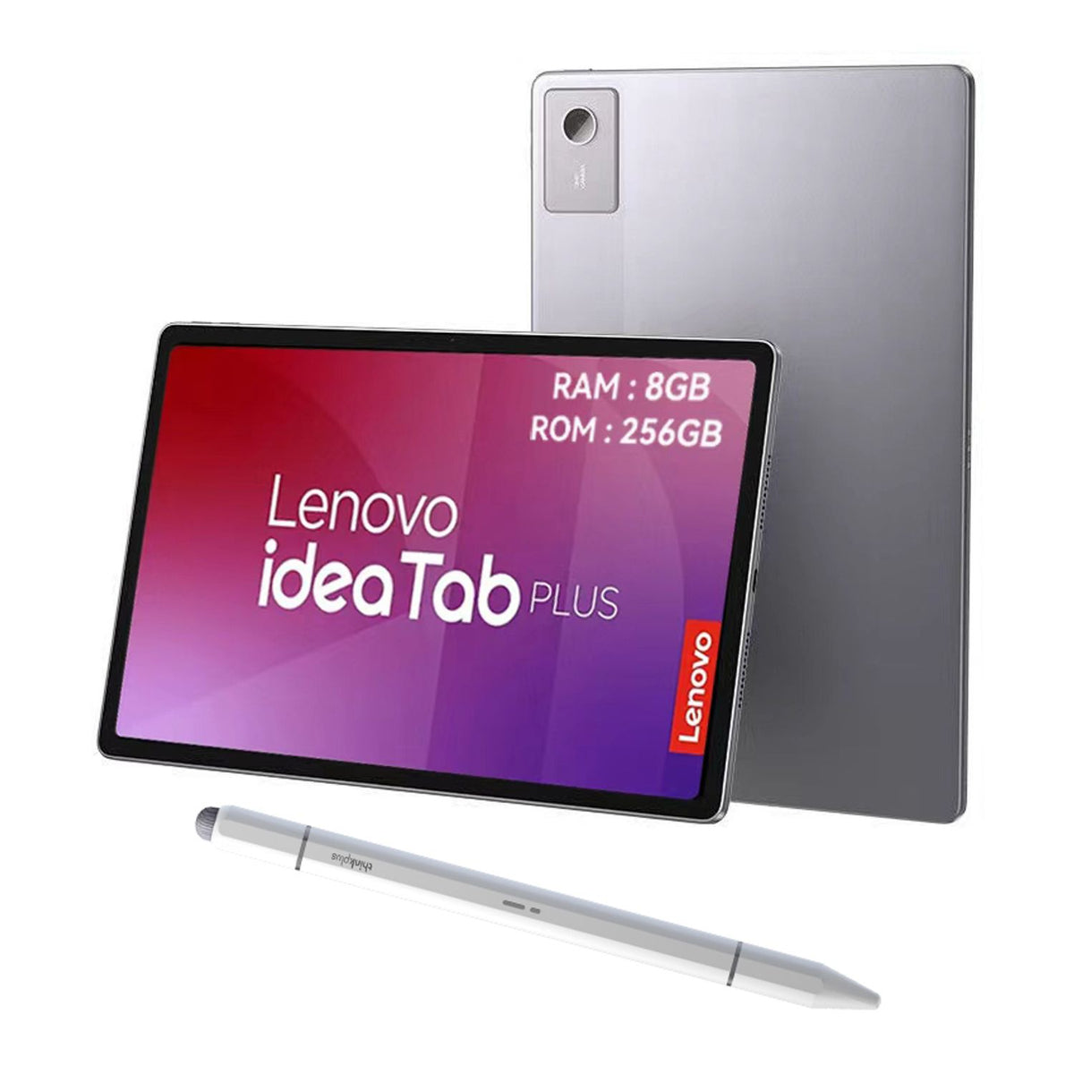 Lenovo Idea Tab Plus 12,1" planšetdators, 8 GB/256 GB, Wi-Fi, ar Tab Pen, Cloud Grey